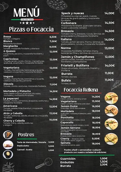 menu 2 of La Puglia Sarrià