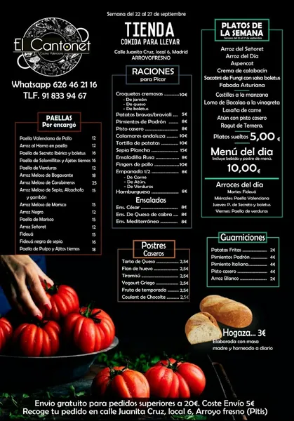 menu 0 of Obrador Santamaría