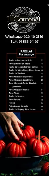 menu 2 of Obrador Santamaría