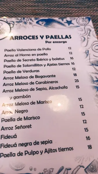 menu 1 of Obrador Santamaría