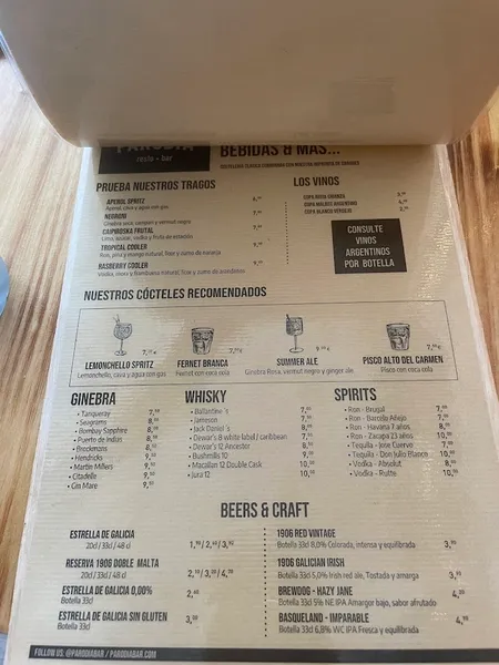 menu 0 of Parodia Bar | Milanesas & Empanadas