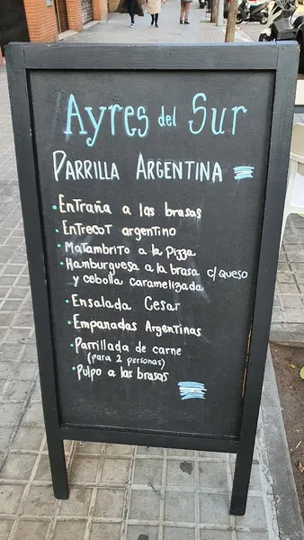 menu 2 of Ayres del Sur
