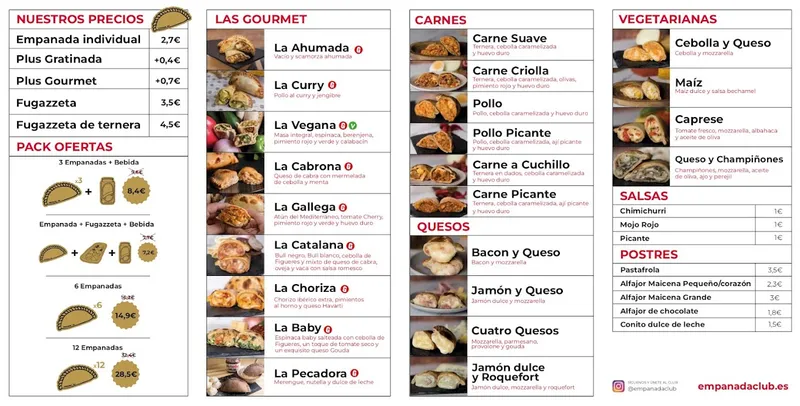 menu 0 of Empanada club Born | Empanadas Argentinas