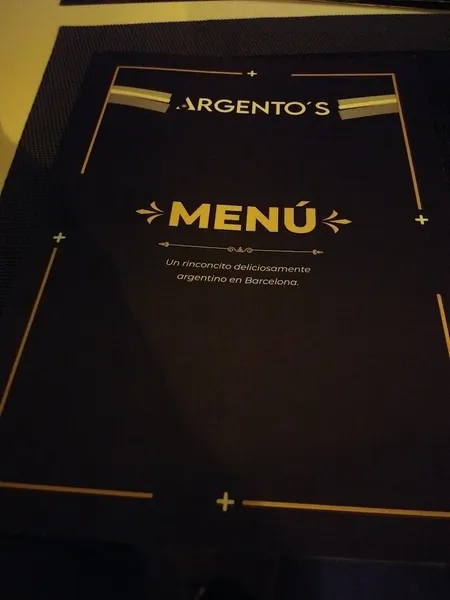 menu 1 of Argento's