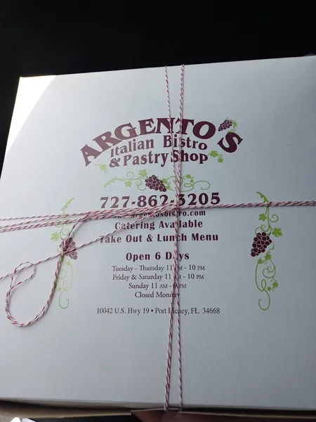 menu 2 of Argento's