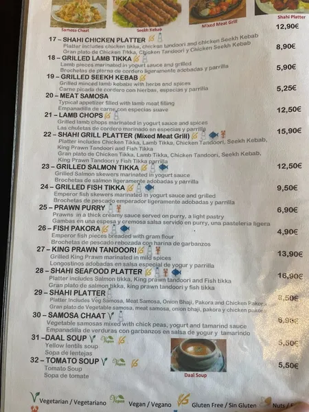 menu 1 of SHAHI Restaurante Indio Pakistani - Buffet & A la Carta (حلال)