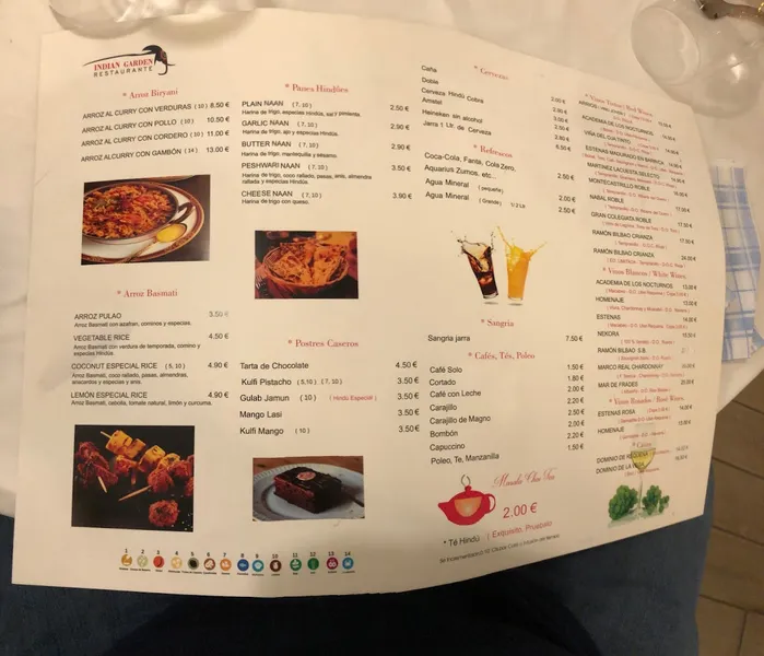 menu 0 of Restaurante Indian Garden
