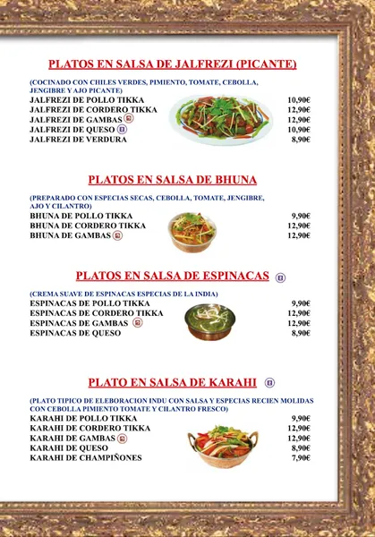 menu 0 of Restaurante Indian Star