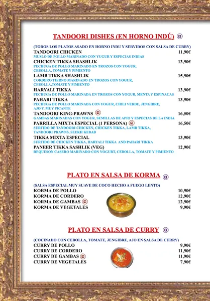 menu 2 of Restaurante Indian Star