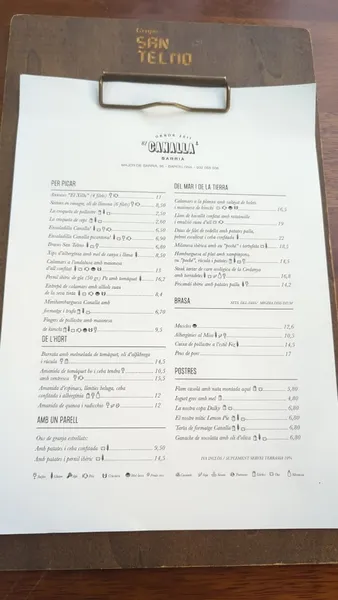 menu 2 of El Canalla