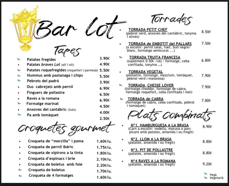 menu 0 of Restaurante Casa LOT