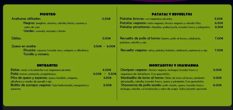 menu 0 of La Variopinta Craft Beer