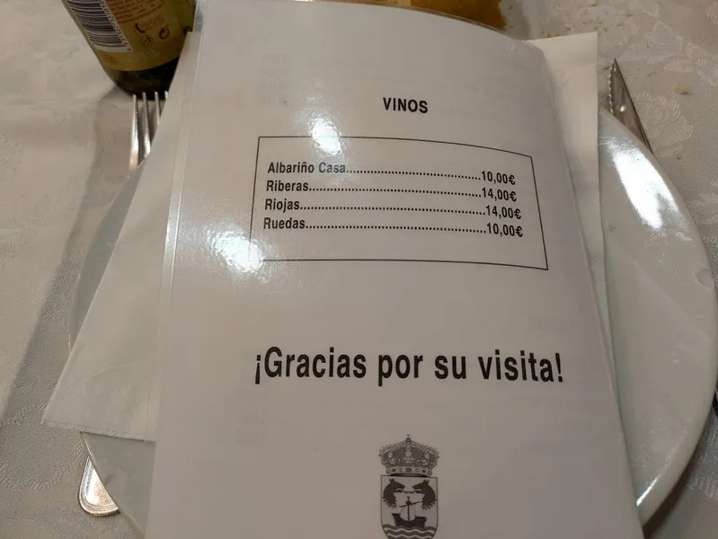 menu 2 of Muxia