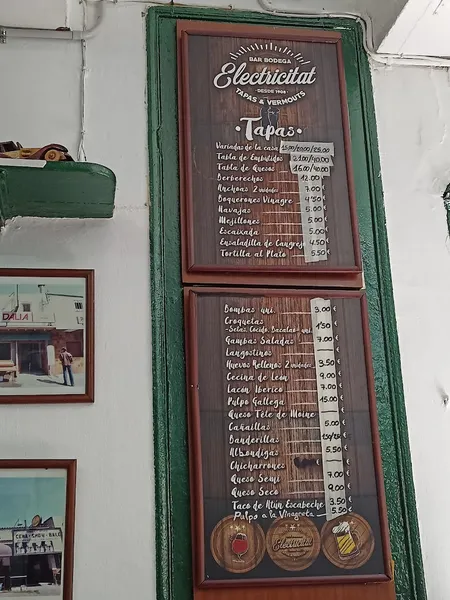 menu 0 of Bar Electricitat