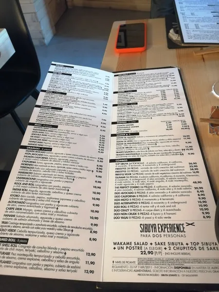 menu 0 of Sibuya Urban Sushi Bar
