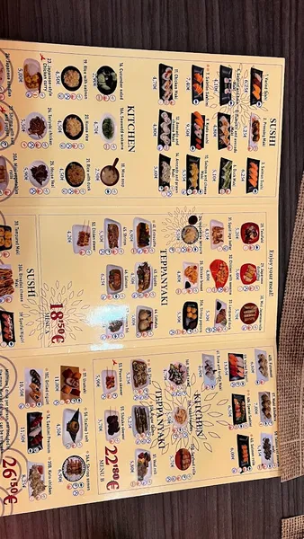 menu 1 of Kyoto