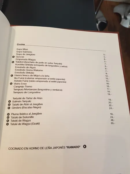 menu 2 of Enso Sushi - Alicante