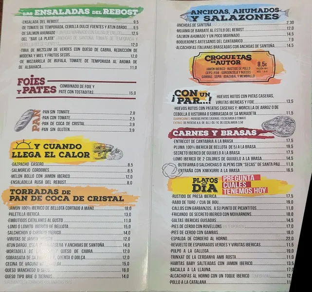 menu 0 of El Rebost de Sant Antoni