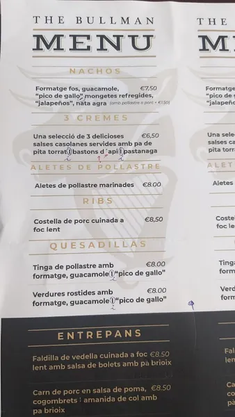 menu 1 of The Bullman