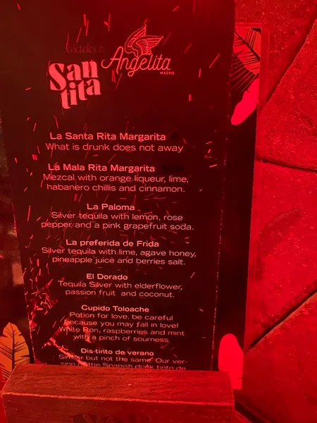 menu 0 of Santita Virgen de los Peligros