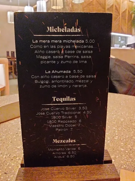 menu 1 of Santita Virgen de los Peligros