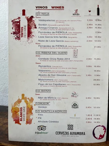 menu 0 of El Paseo Ibérico de Argimiro