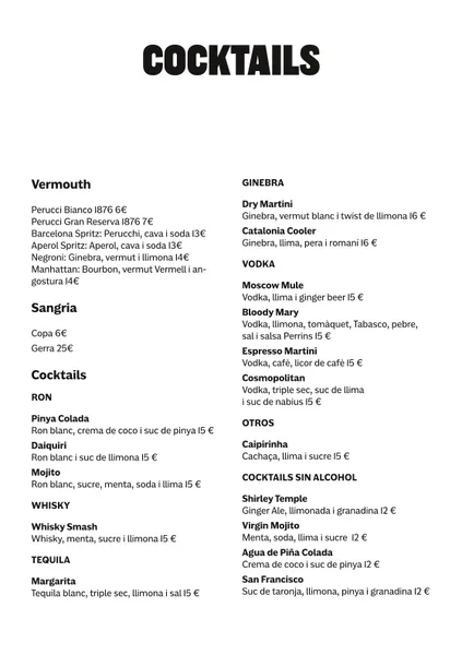 menu 2 of La Terrassa de Pelai