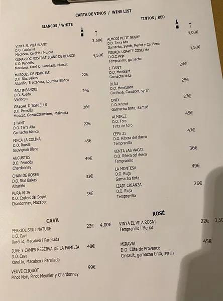menu 2 of Xera Restaurant