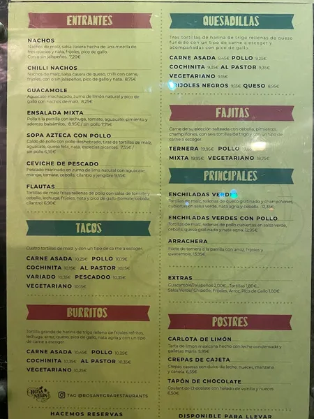 menu 1 of Rosa Negra (Raval)