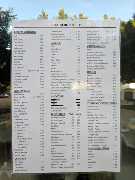 menu 0 of Cafetería Vaiven