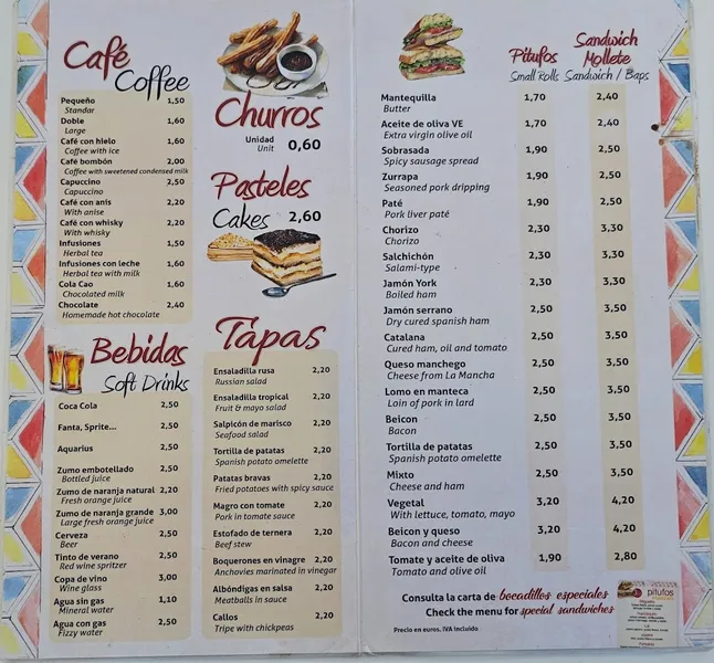 menu 0 of Cafetería Framil