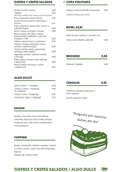 menu 0 of Polifonía Café