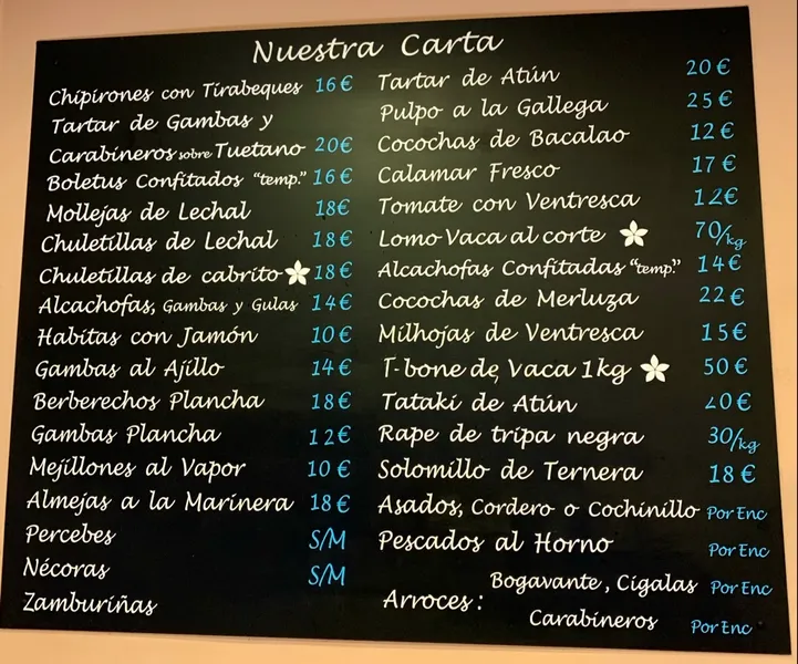 menu 0 of La Ochava