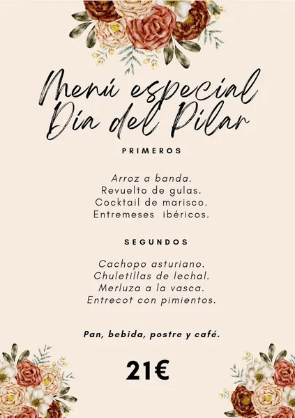 menu 0 of La Gamba Dorada Restaurante Cafetería