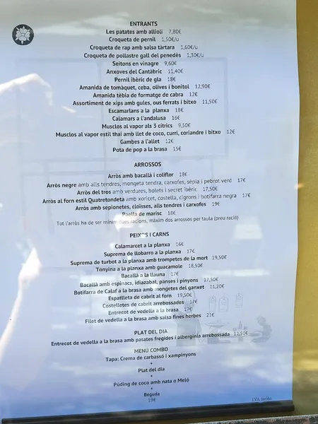 menu 1 of Restaurant El Racó de l'Agüir