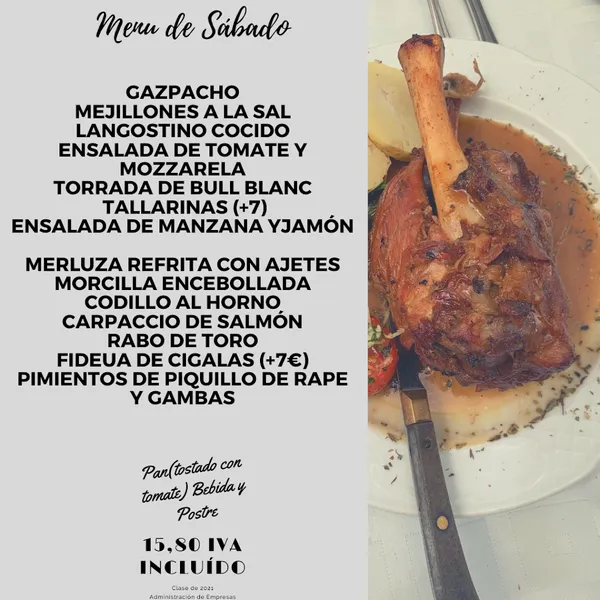 menu 0 of Restaurant L'Antic Magatzem