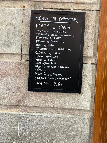 menu 1 of Restaurant L'Antic Magatzem