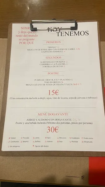 menu 0 of Restaurante El Mesonet