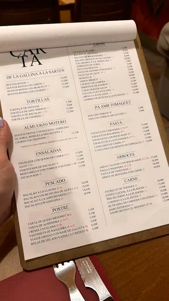menu 1 of Restaurante El Mesonet