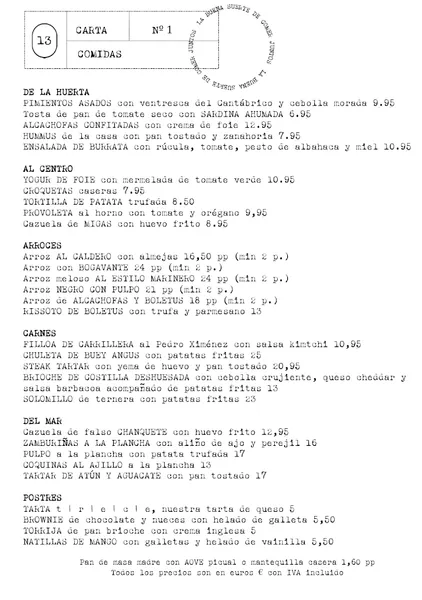 menu 0 of Eterno Restaurante