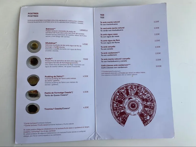 menu 1 of Fenicia