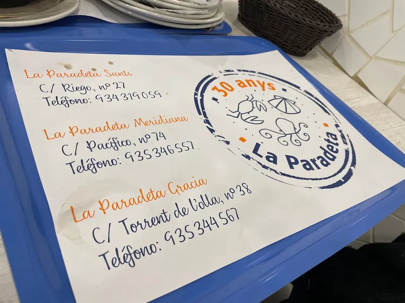 menu 1 of La Paradeta Sants