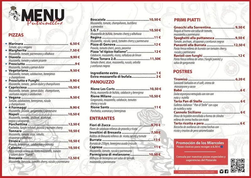 menu 0 of Restaurante Putxinel·lis