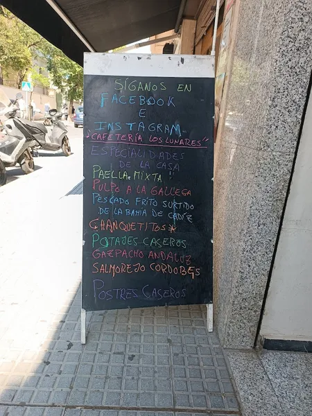 menu 0 of Cafetería Los Lunares