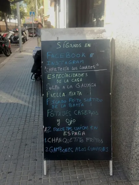 menu 2 of Cafetería Los Lunares