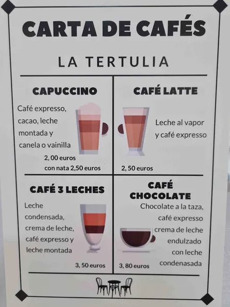 menu 1 of La Tertulia Cafetería