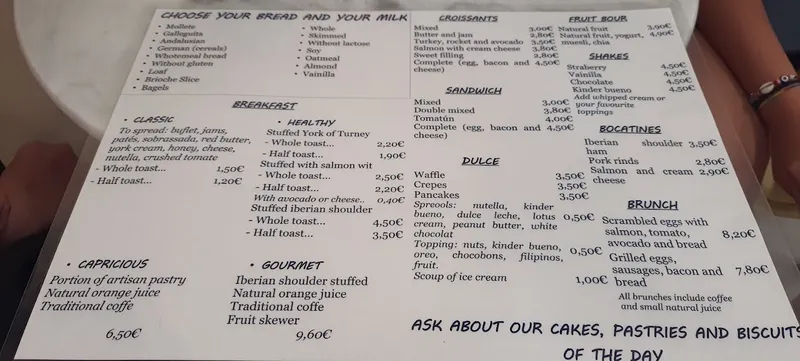 menu 0 of Capricho Café