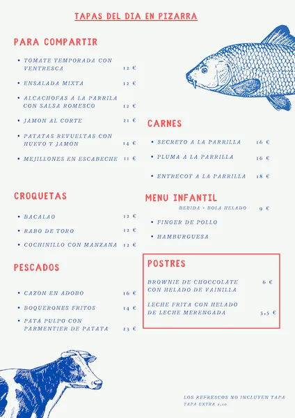 menu 0 of ESMAYAO cocina mediterránea