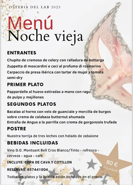 menu 0 of Osteria del Lab