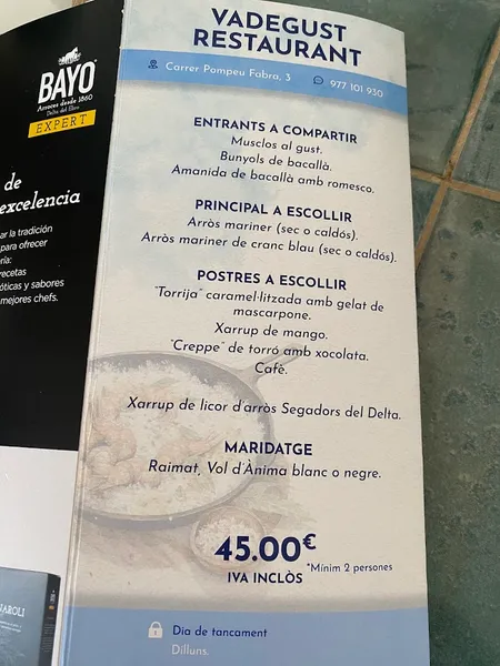 menu 0 of Vadegust